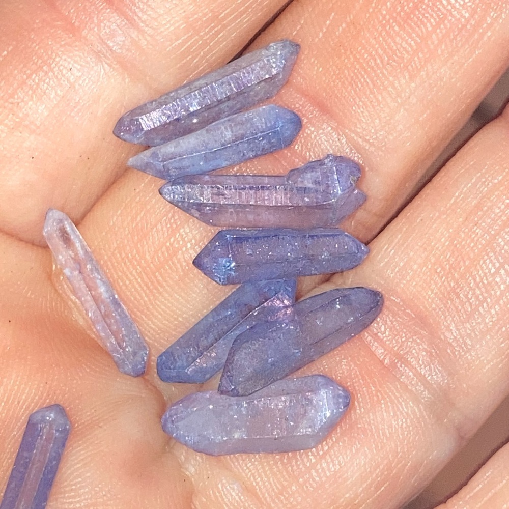Angel Aura Tourmaline Quartz Crystal points for jewelry crafts diy or collect